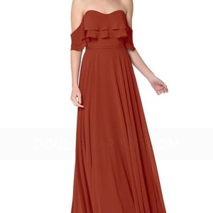 Rust Floor Length Gown